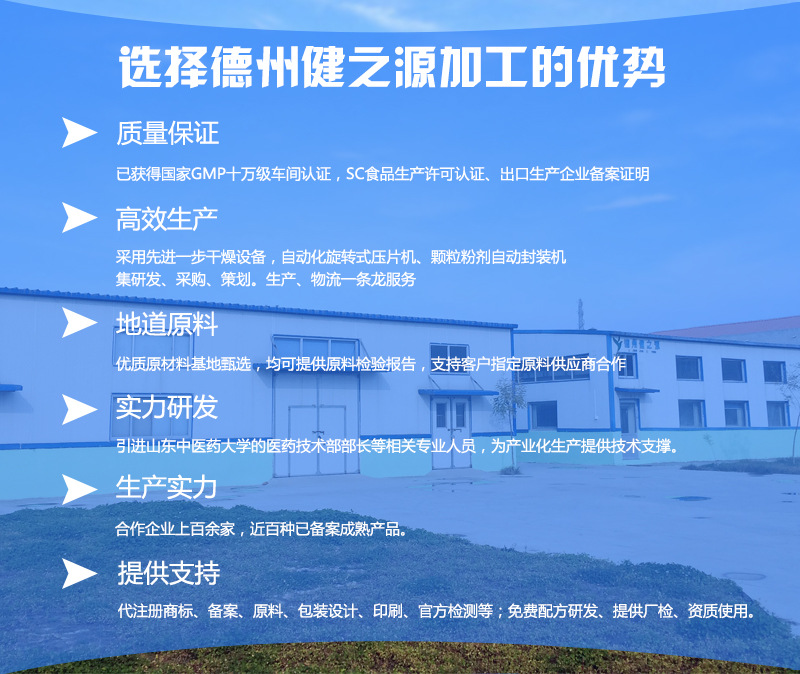 固體飲料代加工的生產流程：   第一步：試樣生產：原料入庫檢驗→試樣?；灪细窈筮M入大貨生產。  第二步：大貨生產：原料入庫檢驗→原輔料稱量配料→制軟材→造?！婵尽！鷫浩鷥韧獍b→檢驗→入庫→發(fā)貨